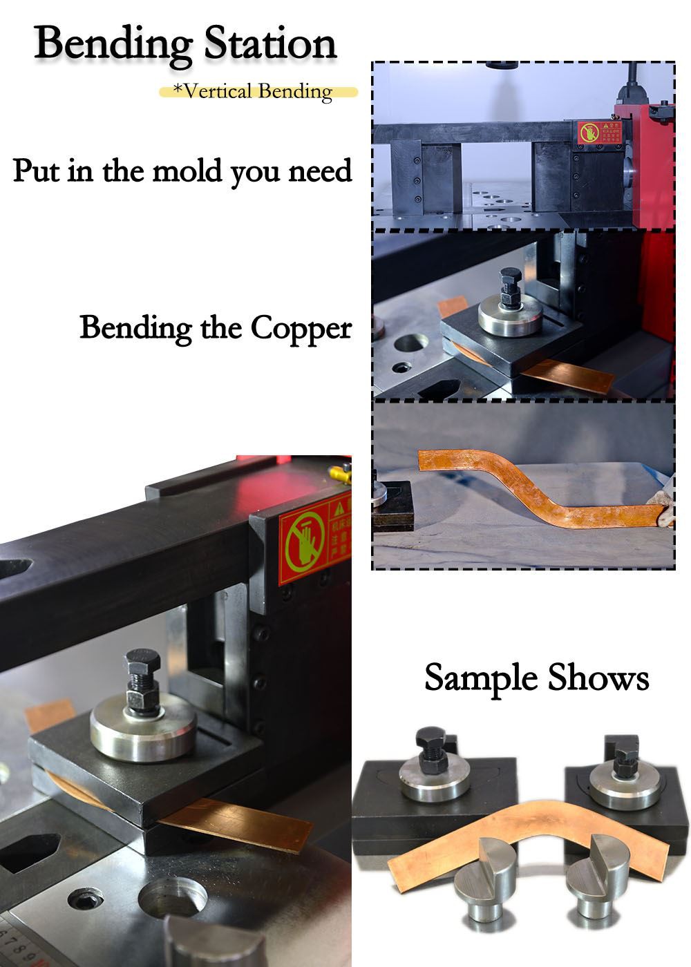 Busbar bending machine